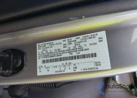 2022 Ford F-150 Xlt from USA, damaged, VIN 1FTFW1E58NFC39397